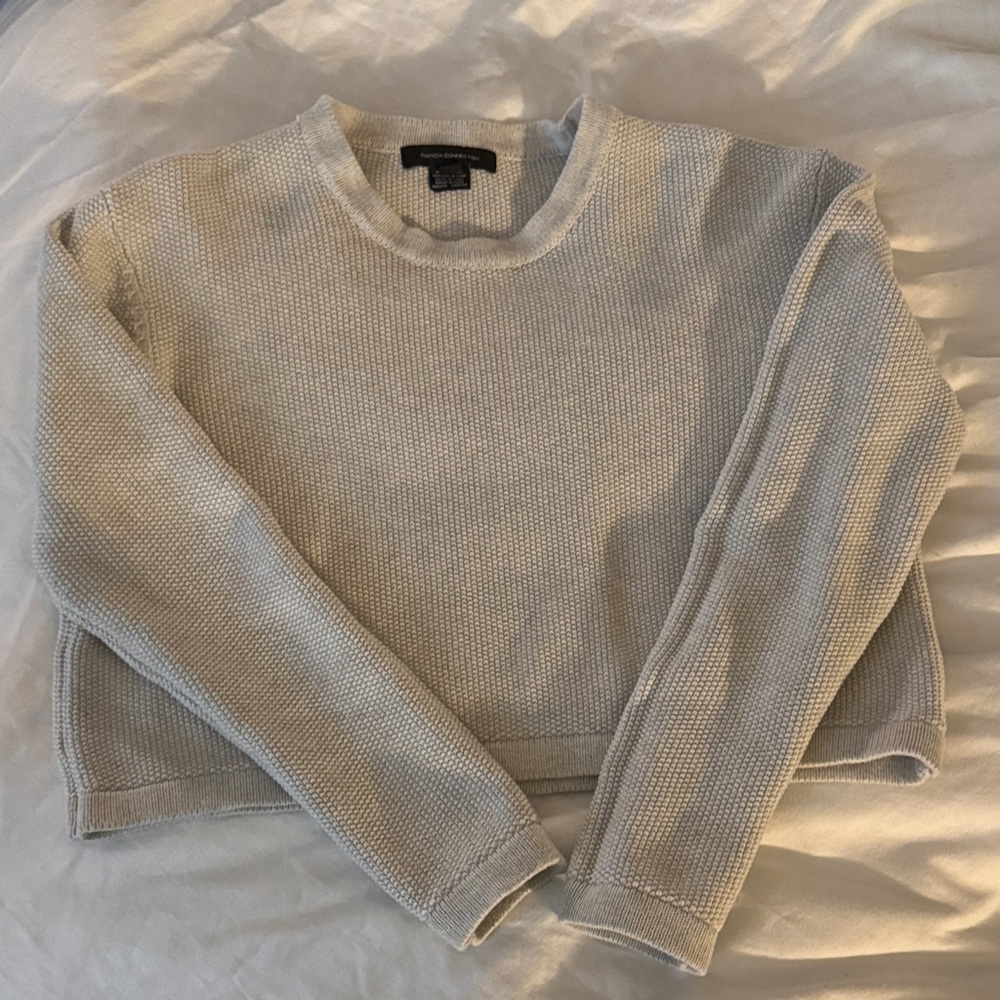 French Connection Light Gray Crew Neck Sweater